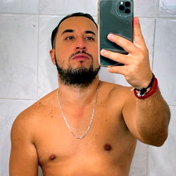 Onlyfans Model Alfon in a Bathroom Mirror