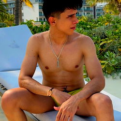 Ashton Grey, Colombian Model, Leisurely at the Beach