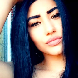 Social Media Model in Front of Window