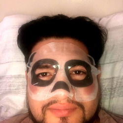 Person in Character Face Mask