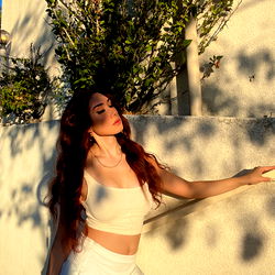 Audrey, an OnlyFans Model, in a casual photoshoot