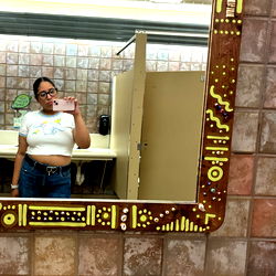 Goddess K1tty in the Bathroom Mirror