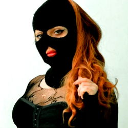 French Model Miss Imperatrix in Black Mask