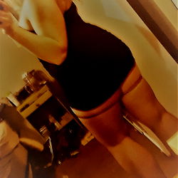 Onlyfans Model MlleV in a Black One-Piece