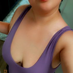OnlyFans Model Ally Jay in Purple Tank Top - Selfie