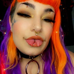 Vividly Colored Hairstyle in an OnlyFans Model Photo