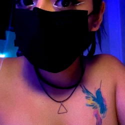 Messbel in White Wedding Dress and Mask