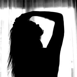 Alessia, the onlyfans model in black and white