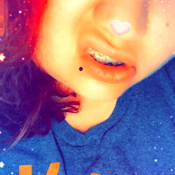 Stylized Model Portrait with Cosmic Background and Colorful Shoe Details