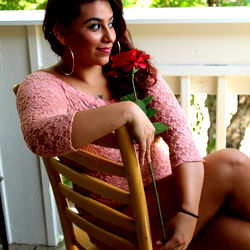 Nevaeh X in a Red Rose