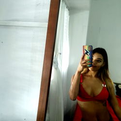 Sultry OnlyFans Model Alexia Posing in Bathroom Mirror