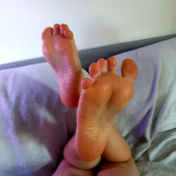 Feeder Feet - Relaxing Barefoot on a Couch