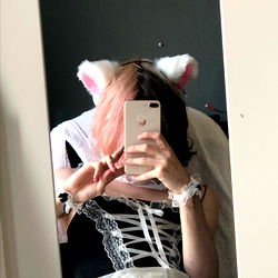 Catboy Model in Ear Muffs, Selfie