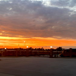 Scenic Sunset at a Parking Lot
