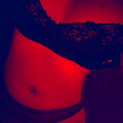 Sensual Model in a Red Lighting Effect