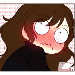 Anime-Inspired Character with Almond Eyes, Red Hair, and a Bubblegum Pink Hairband