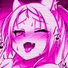 Awkward anime-style selfie with a handheld game controller