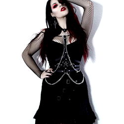 Emo Alicegothica, Gothic Fashion Model, Black and White