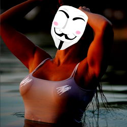 OnlyFans Model HiddenHeaven in Brazilian Beach Scene with Anonymous Face Mask