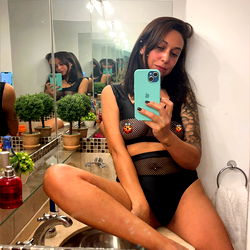 Beautiful Model Shining in Bathroom