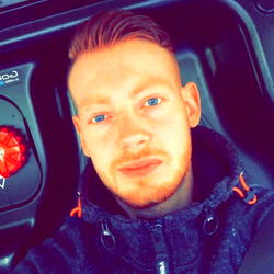 Smiling Model Alex in a Car Interior