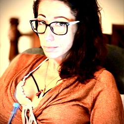 Model in Sweater and Glasses