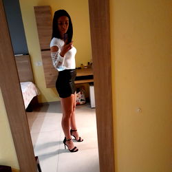 Elegant Model Pose in Mirror, OnlyFans Adriana