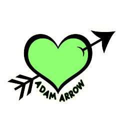 Adam Arrow Design with Heart Logo and Sticker