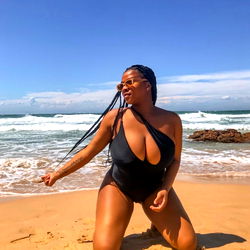 South African Model Zeus in Beach Outfit, 24