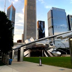 Chicago Skyline View at Sunset