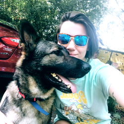 German Shepherd and Owner