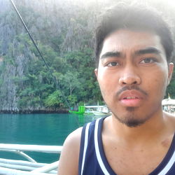 A Guy Enjoying a Boat Ride