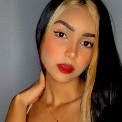 A Model with Vivid Hair and Makeup