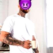 Max, a Fitness Model, in an Unusual Coffee Advertisement