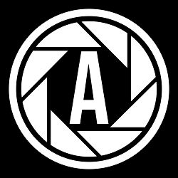 Alberto, a professional photographer with the logo of his photography company