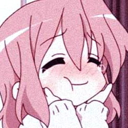 Cute Anime Character with Hands on Cheeks