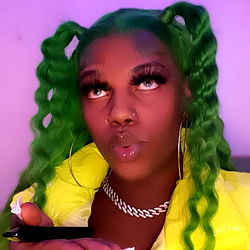 Vivid and vibrant hair, makeup and fashion