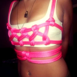 Vibrant Pink Braided Strap Top