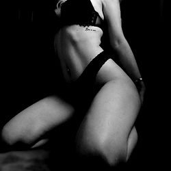 Seductive Model in Stripes