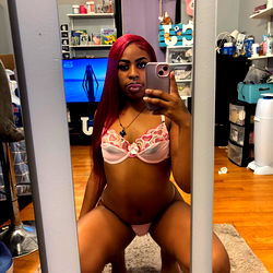 Hot model in a bikini at home