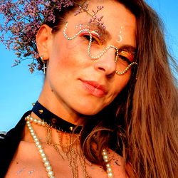 Fashion Model in Nature Photoshoot