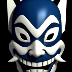 Vibrant and Playful Mask with Blue Ivy Theme