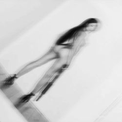 Model Walking Away, Striking Pose