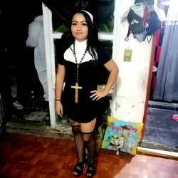 Adult Model in Nun Costume