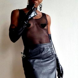 Stylish and Elegant Model AfroDisiac in a Rustic-Industrial Setting