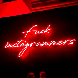Ironic Sign Advertising F*cking Instagammers