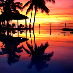 Sunset Swimming Pool View