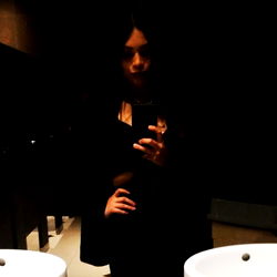 Anahi Mireles in an Elegant Black Dress