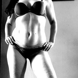 Confident Model AudreyAlmostXXX in Black and White