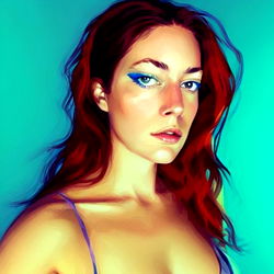 Babs Gordon, a striking OnlyFans Model with captivating eyes and striking red hair.